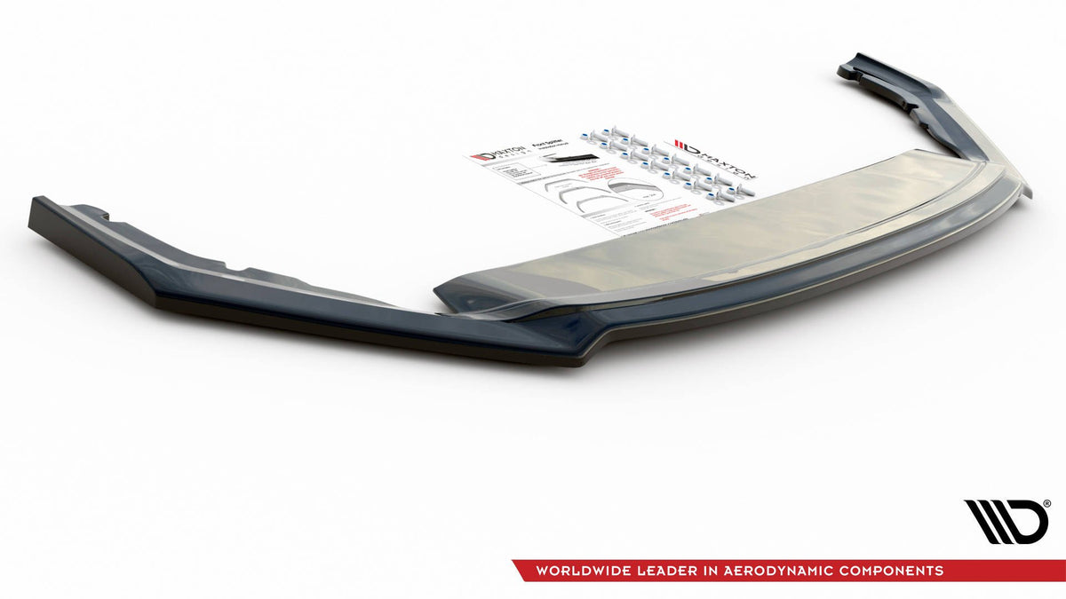 Street+ Spoilerlippe Front Ansatz V.2 passend für Skoda Octavia RS Mk4 schwarz Hochglanz – Ansicht 3