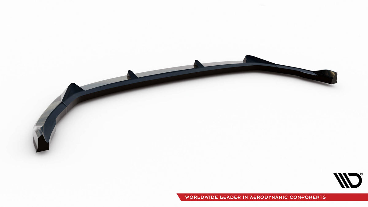 Street+ Spoilerlippe Front Ansatz V.2 passend für Skoda Kamiq Monte Carlo Mk1 Facelift schwarz Hochglanz – Ansicht 6