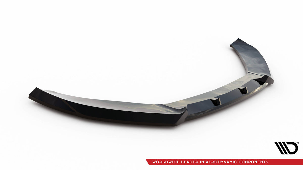 Street+ Spoilerlippe Front Ansatz V.4 passend für Audi S4 / A4 S-Line B8 schwarz Hochglanz – Ansicht 5