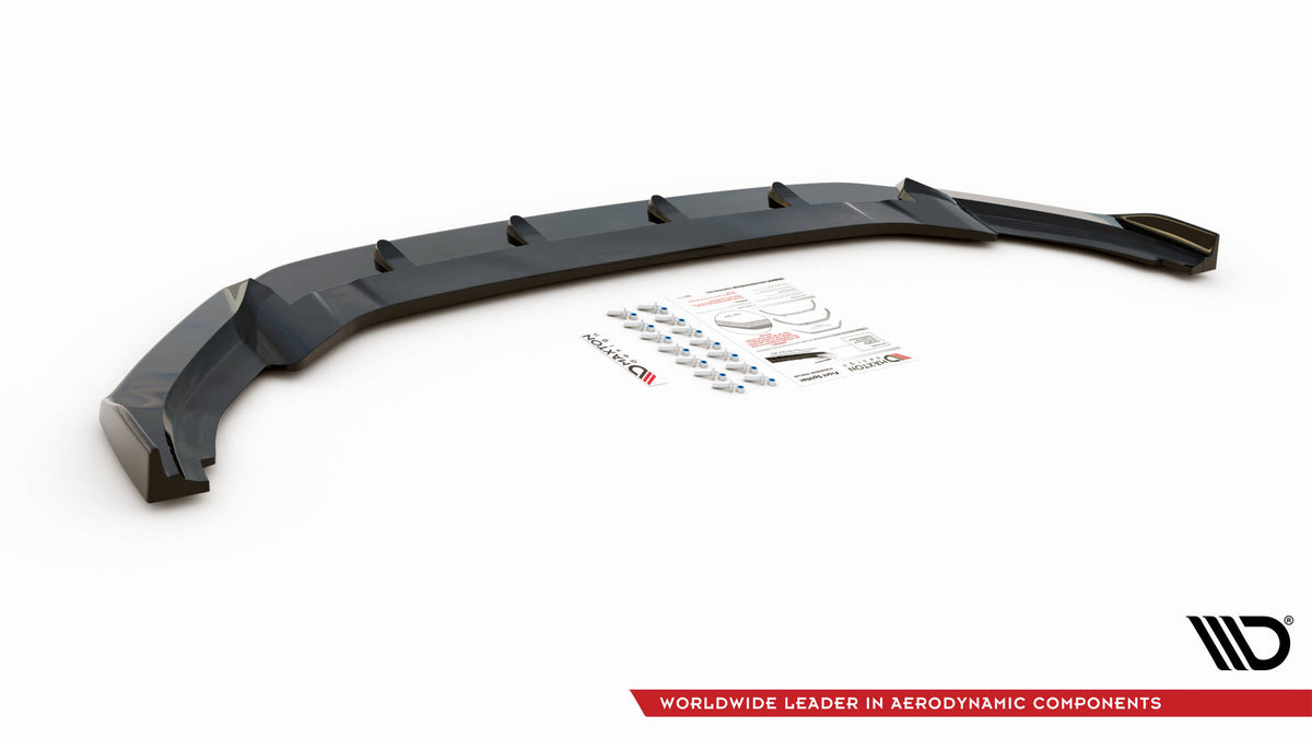 Street+ Spoilerlippe Front Ansatz V.4 passend für VW Golf R / R-Line Mk7 schwarz Hochglanz – Ansicht 5