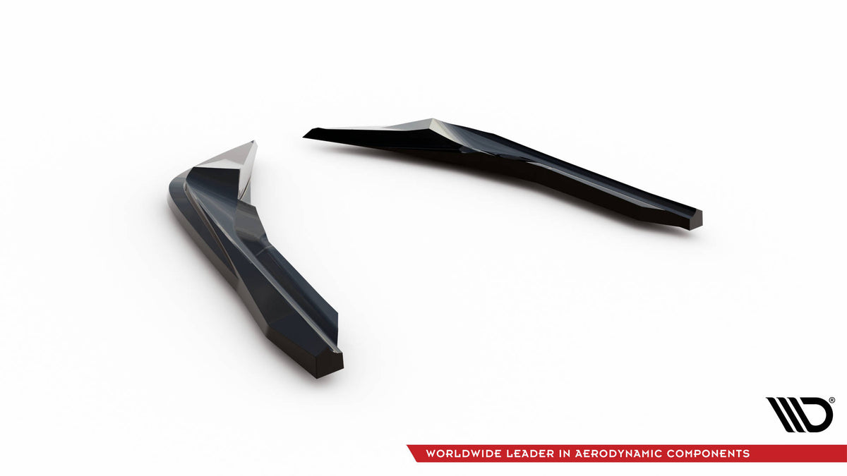 Heck Ansatz Flaps Diffusor V.3 passend für (Für heckansatz v.1) BMW M2 G87 schwarz Hochglanz – Ansicht 6
