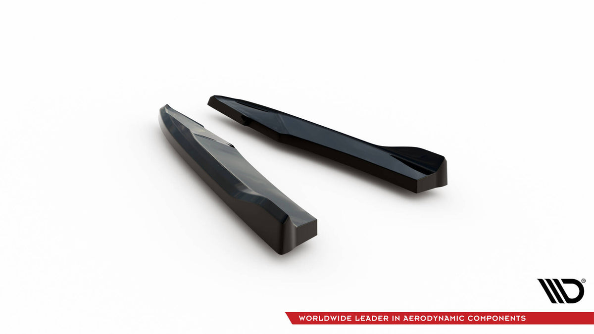 Heck Ansatz Flaps Diffusor passend für Audi S5 / A5 S-Line 8T Facelift schwarz Hochglanz – Ansicht 6