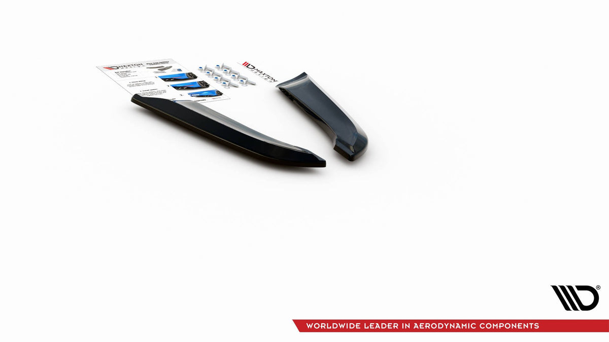 Heck Ansatz Flaps Diffusor V.1 passend für Audi RS4 Limousine B7 schwarz Hochglanz – Ansicht 8