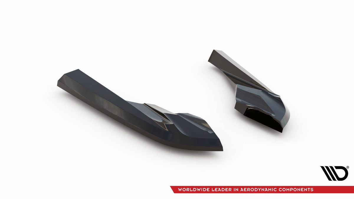 Heck Ansatz Flaps Diffusor passend für Porsche Taycan Cross Turismo 4S schwarz Hochglanz – Ansicht 5
