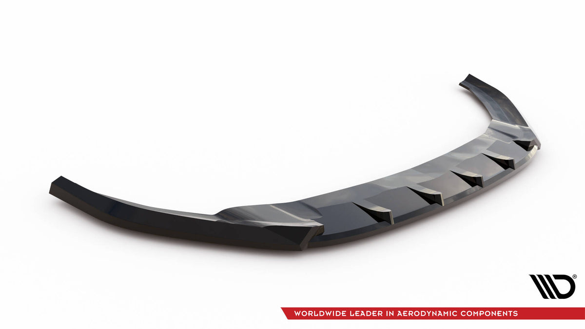 Street+ Spoilerlippe Front Ansatz V.5 passend für VW Golf R / R-Line Mk7 schwarz Hochglanz – Ansicht 5