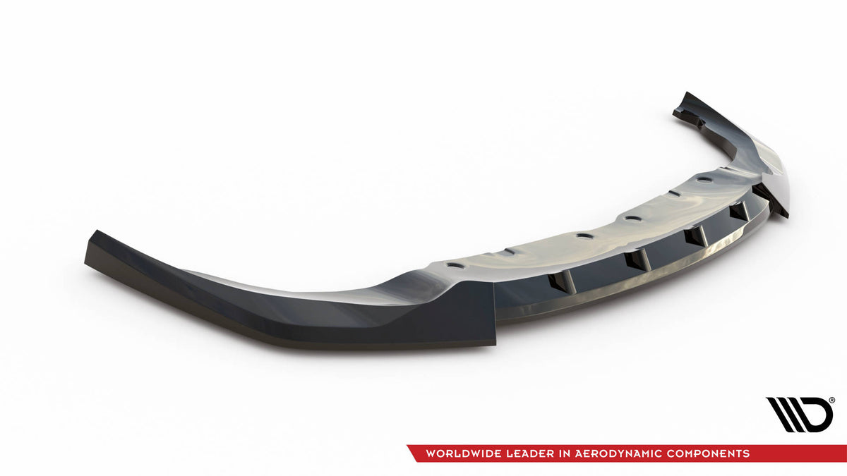 Street+ Spoilerlippe Front Ansatz V.6 passend für BMW 1er M-Paket / M135i / 128ti F40  schwarz Hochglanz – Ansicht 5