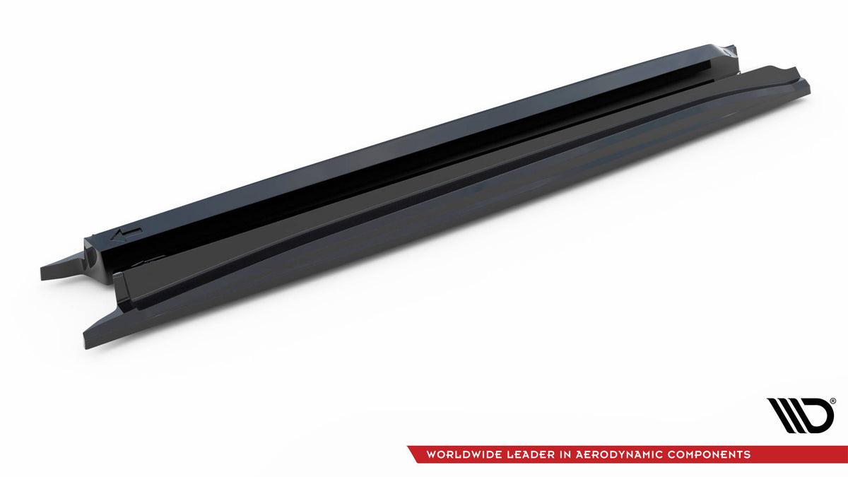 Street+ Seitenschweller Leisten passend für Toyota Highlander Mk4 schwarz Hochglanz – Ansicht 5