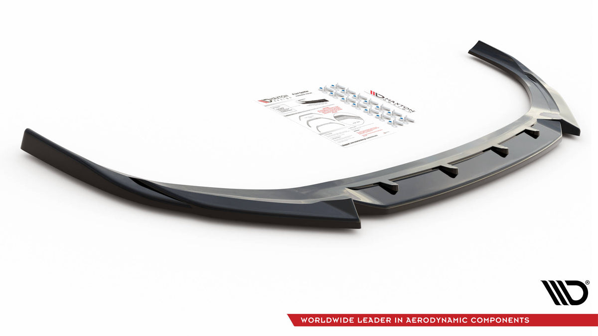 Street+ Spoilerlippe Front Ansatz V.2 passend für Hyundai I30 N / I30 N-Line Hatchback/Fastback Mk3 Facelift schwarz Hochglanz – Ansicht 5