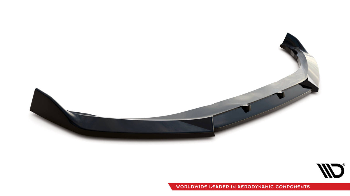 Street+ Spoilerlippe Front Ansatz V.1 passend für Ford Mustang Mach-E Mk1 schwarz Hochglanz – Ansicht 5