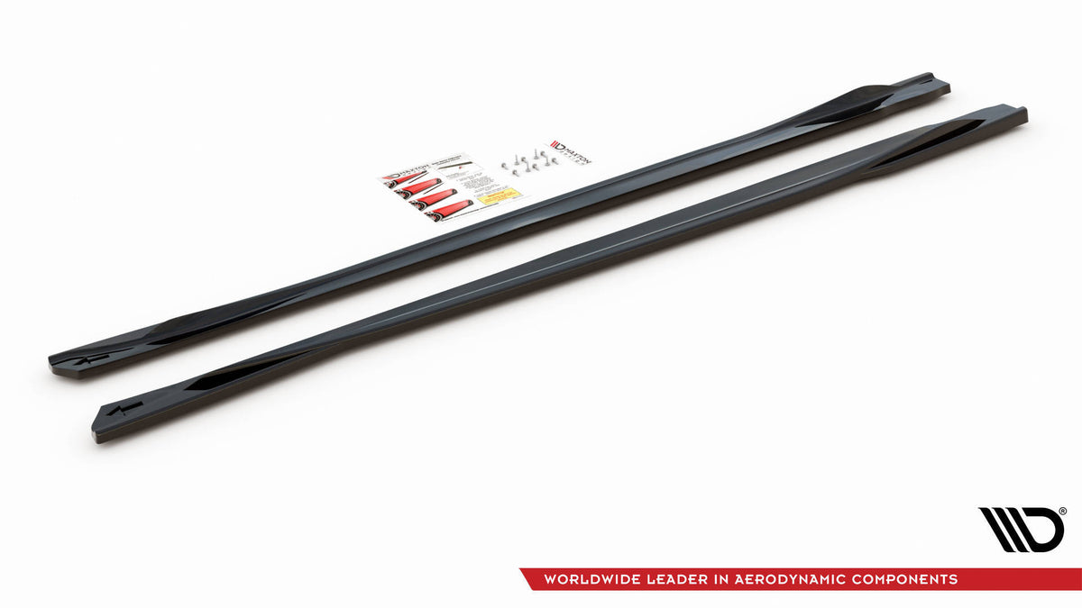 Street+ Seitenschweller Leisten passend für Toyota Avensis Mk3 Facelift schwarz Hochglanz – Ansicht 5