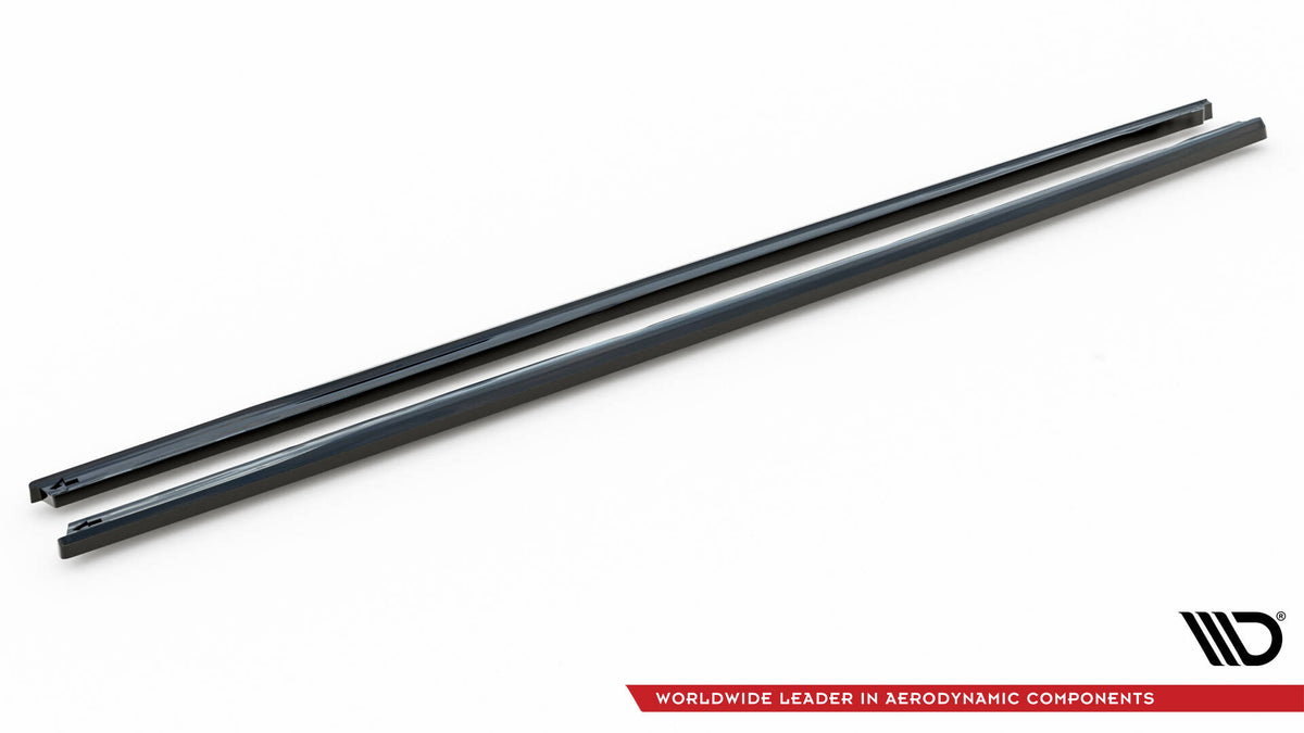 Street+ Seitenschweller Leisten passend für VW Multivan Long T7 schwarz Hochglanz – Ansicht 5