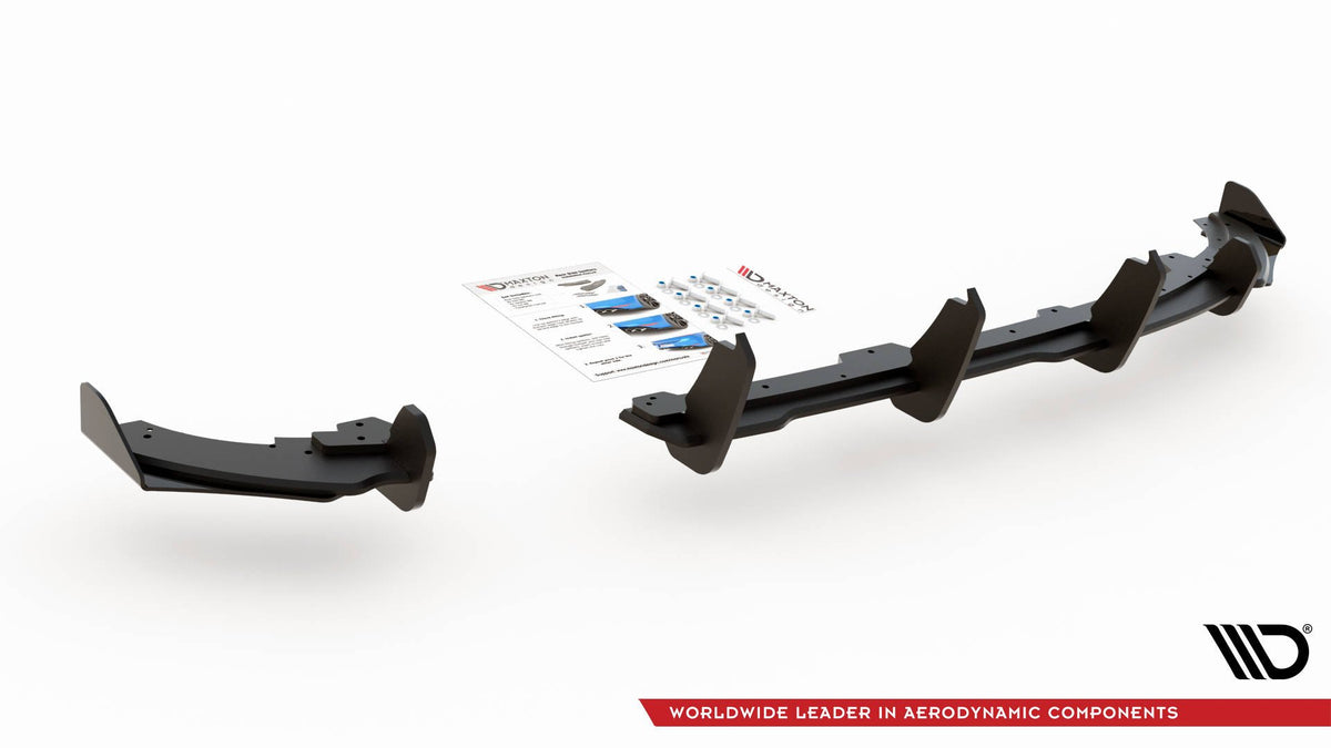 Street Pro Diffusor Heck Ansatz + Flaps passend für VW Polo GTI Mk6 schwarz Hochglanz – Ansicht 6