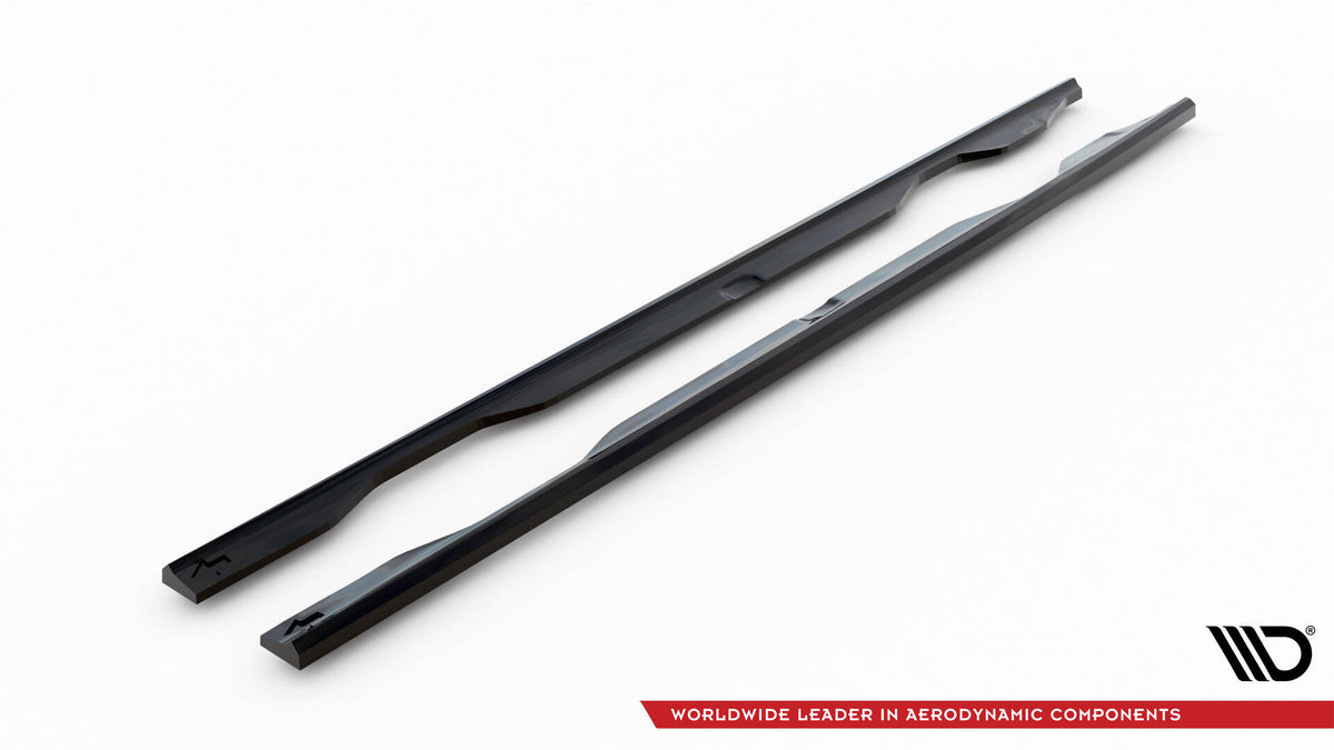 Street+ Seitenschweller Leisten passend für Renault Megane GT MK3 Facelift schwarz Hochglanz – Ansicht 6