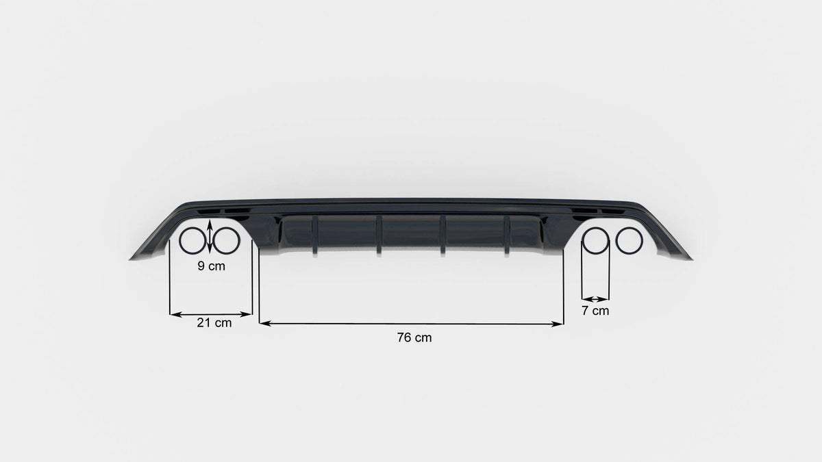 Diffusor Heck Ansatz passend für Ford Focus Hatchabck ST-Line schwarz Hochglanz – Ansicht 5