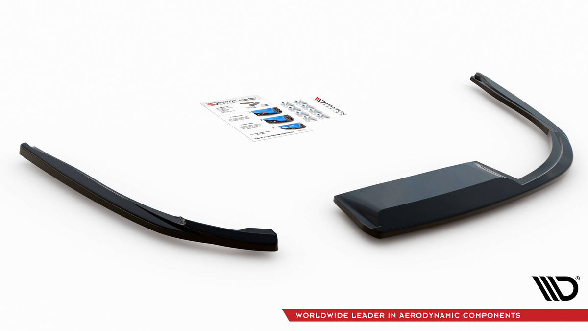 Heck Ansatz Flaps Diffusor passend für Jaguar XF R-Sport X260 schwarz Hochglanz – Ansicht 5