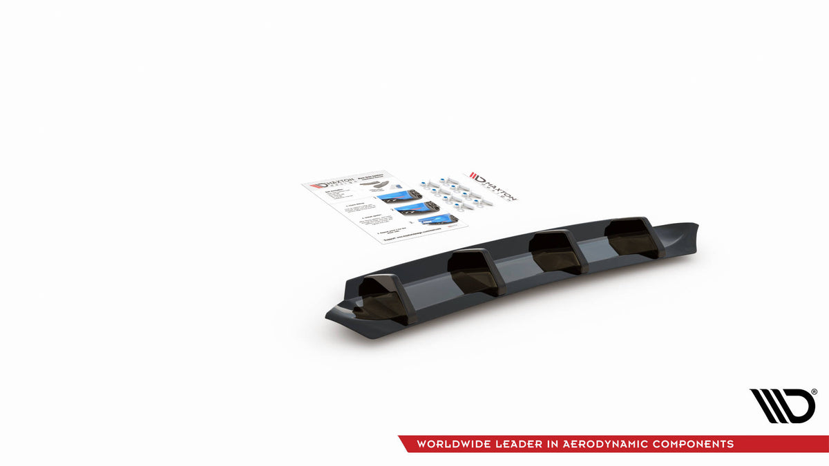 Diffusor Heck Ansatz passend für VW Passat B8 Facelift schwarz Hochglanz – Ansicht 5