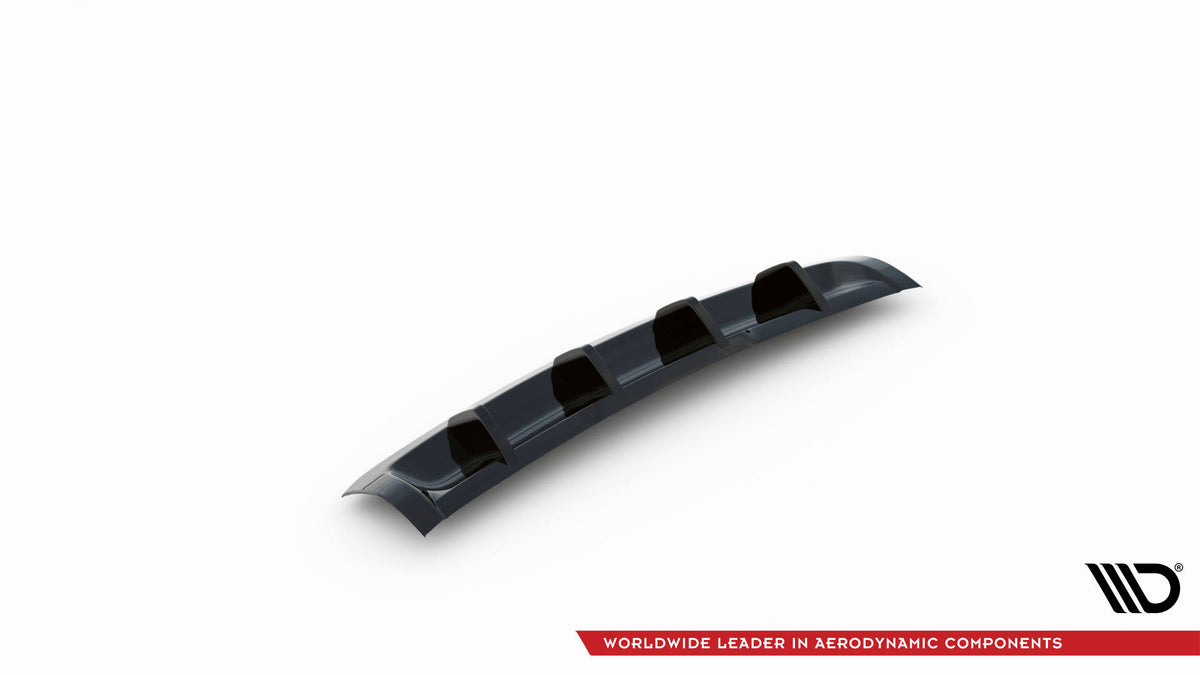 Diffusor Heck Ansatz passend für Porsche Cayenne Turbo / Standard Mk2 schwarz Hochglanz – Ansicht 7