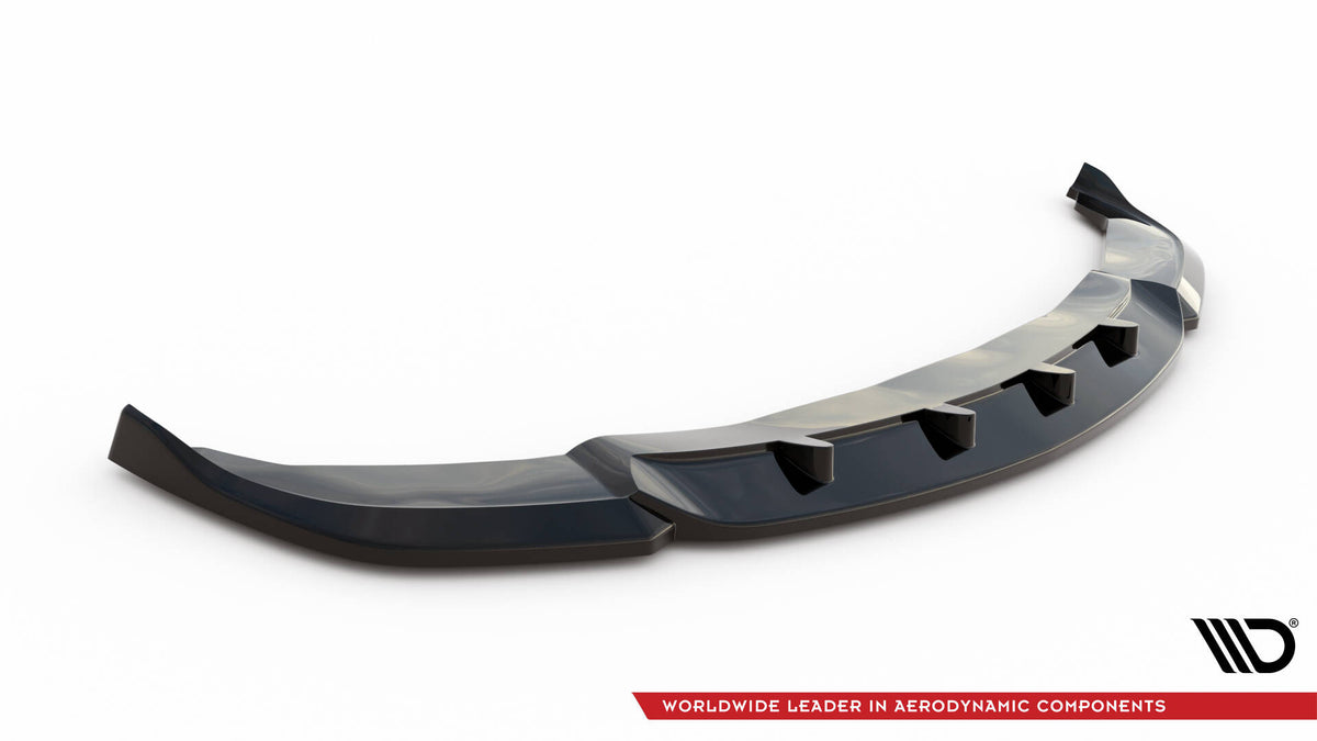 Street+ Spoilerlippe Front Ansatz V.1 passend für BMW 7 F01 schwarz Hochglanz – Ansicht 5
