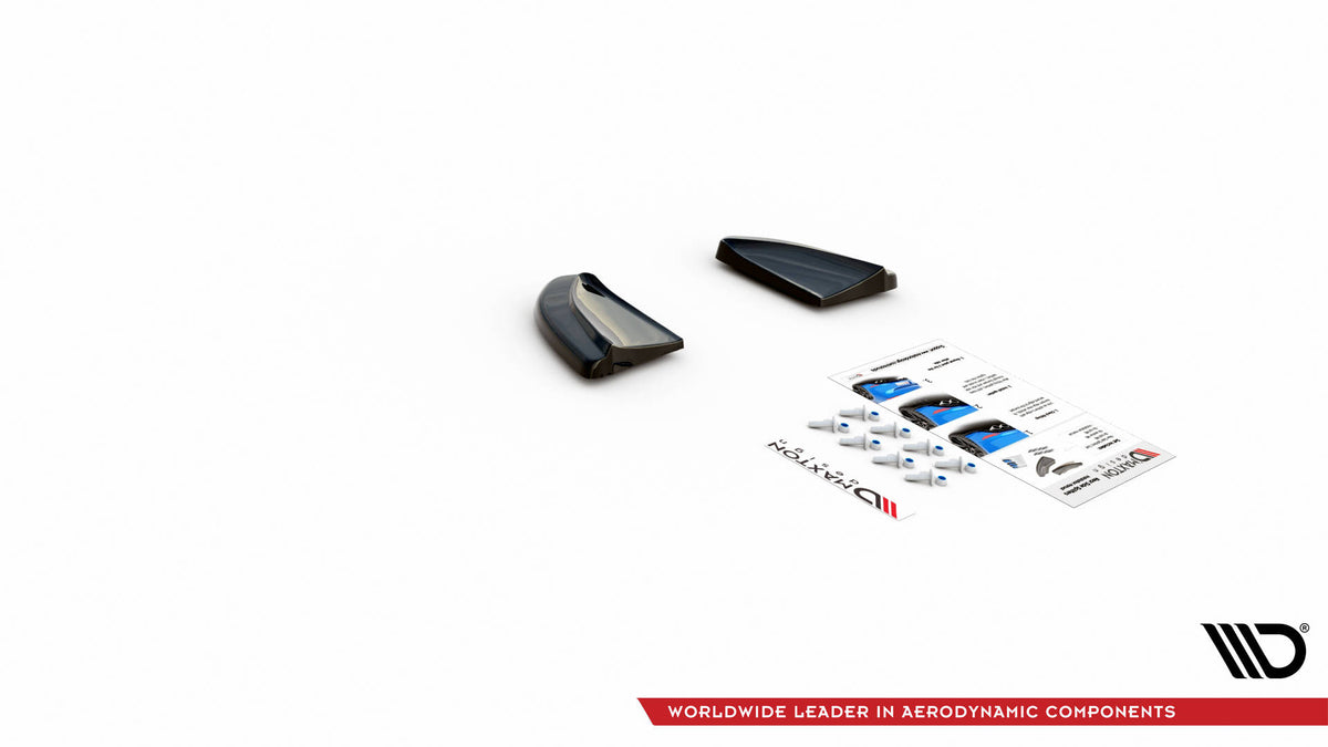 Heck Ansatz Flaps Diffusor passend für Abarth 595 Mk1 Facelift schwarz Hochglanz – Ansicht 5