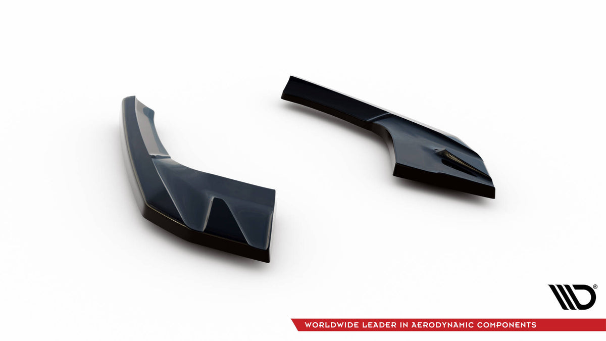 Heck Ansatz Flaps Diffusor V.2 passend für Audi S3 / A3 S-Line Sportback 8V Facelift schwarz Hochglanz – Ansicht 6