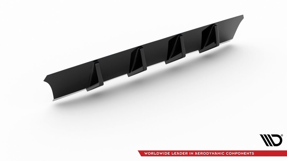 Diffusor Heck Ansatz V.1 passend für Seat Leon Cupra Mk3 FL Sportstourer schwarz Hochglanz – Ansicht 6