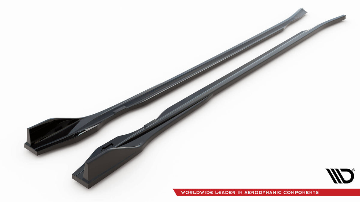 Street+ Seitenschweller Leisten V.2 passend für Audi e-Tron GT / RS GT Mk1 schwarz Hochglanz – Ansicht 6