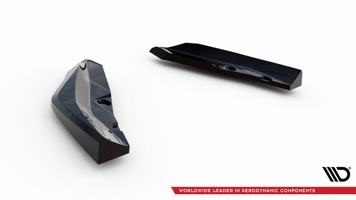 Heck Ansatz Flaps Diffusor V.5 passend für BMW M135i F70 schwarz Hochglanz – Ansicht 7
