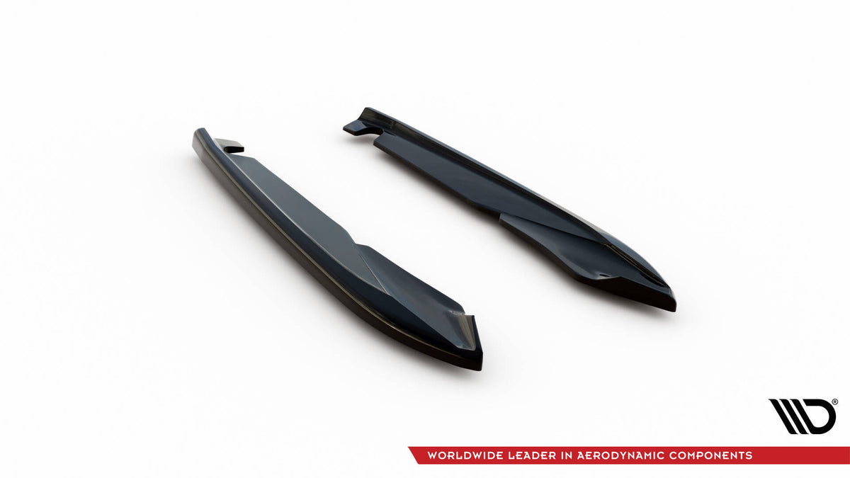 Heck Ansatz Flaps Diffusor V.2 passend für Seat Leon Cupra Sportstourer Mk3 schwarz Hochglanz – Ansicht 4