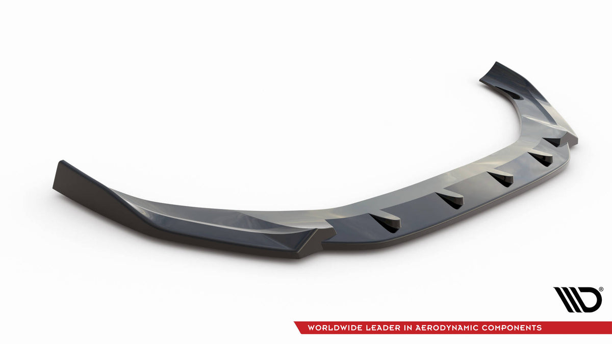 Street+ Spoilerlippe Front Ansatz V.1 passend für Audi A4 B9 Facelift schwarz Hochglanz – Ansicht 5