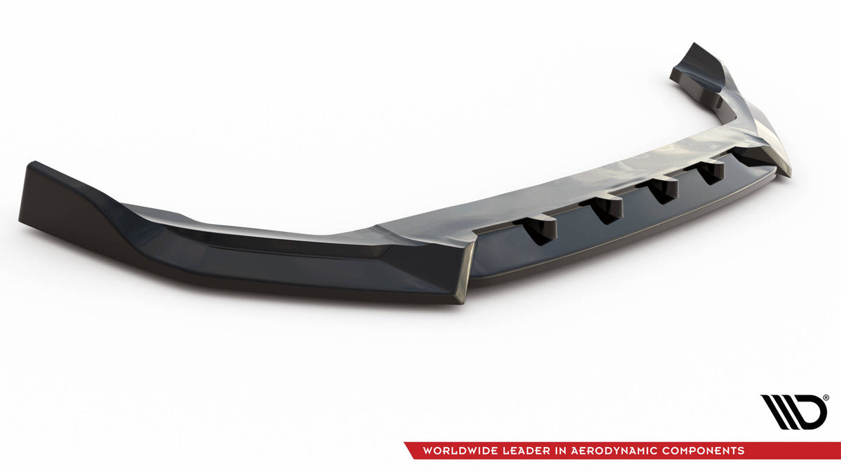 Street+ Spoilerlippe Front Ansatz V.2 passend für Volvo XC90 R-Design Mk2 Facelift schwarz Hochglanz – Ansicht 5