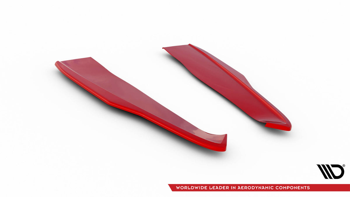 Heck Ansatz Flaps Diffusor V.2 passend für Ford Mustang GT Mk6 Facelift schwarz Hochglanz – Ansicht 4
