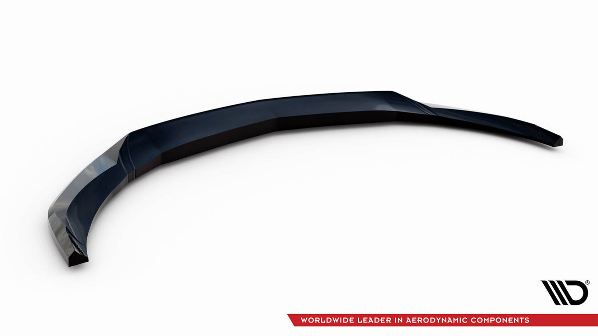 Street+ Spoilerlippe Front Ansatz V.1 passend für Mercedes-Benz A AMG-Line W176 Facelift schwarz Hochglanz – Ansicht 6