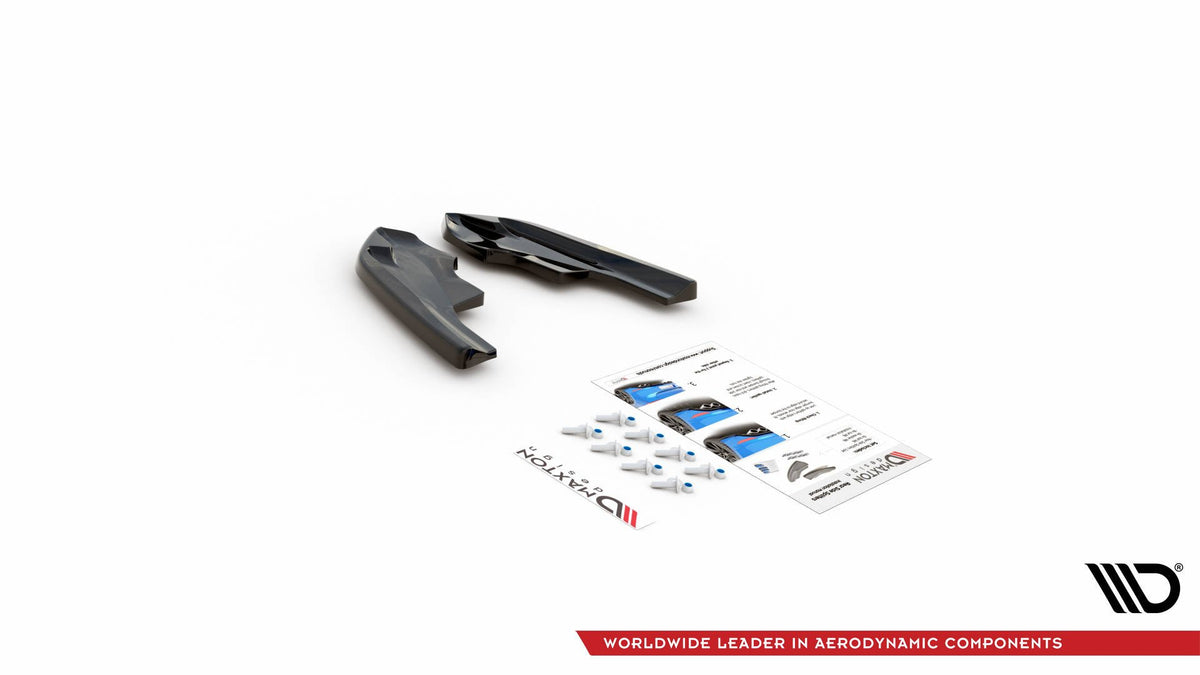 Heck Ansatz Flaps Diffusor V.4 passend für VW Golf R Hatchback Mk8 Facelift schwarz Hochglanz – Ansicht 6