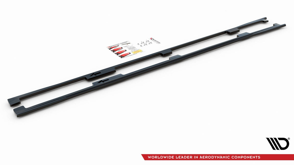 Street+ Seitenschweller Leisten passend für Lexus LS Long Wheelbase Mk4 Facelift schwarz Hochglanz – Ansicht 7