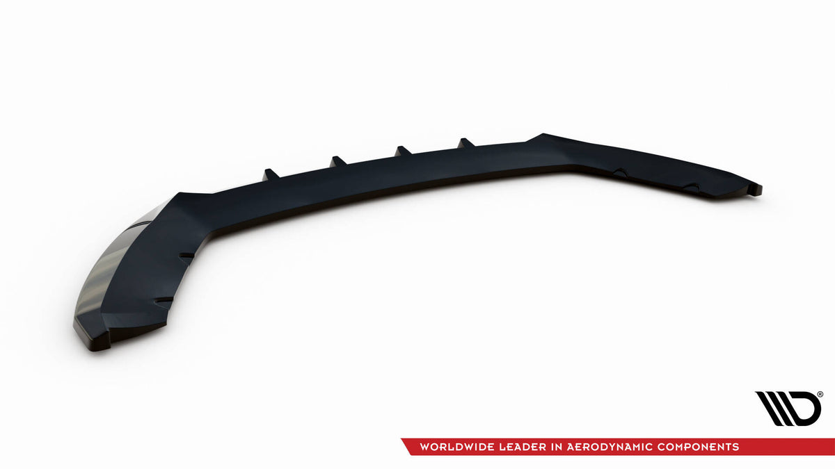 Street+ Spoilerlippe Front Ansatz V.1 passend für Seat Leon Mk3 Facelift schwarz Hochglanz – Ansicht 6
