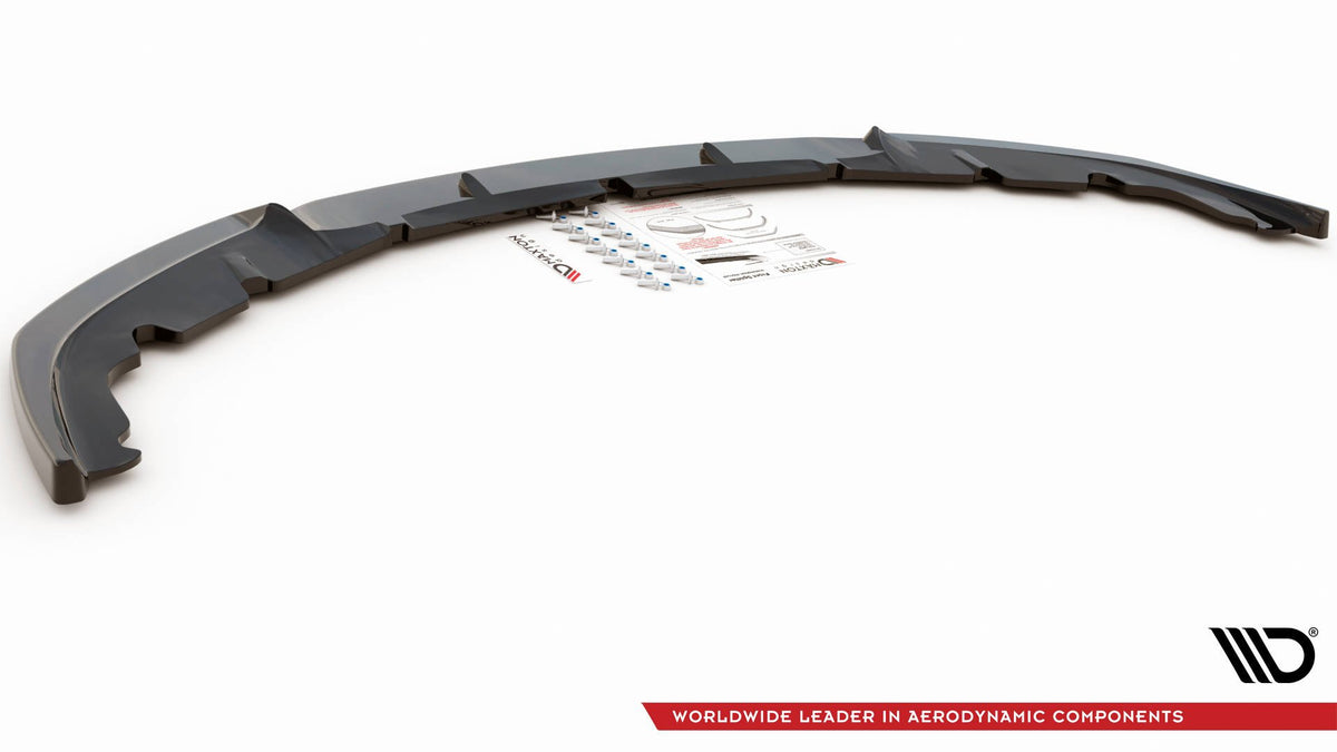 Street+ Spoilerlippe Front Ansatz V.1 passend für Porsche Panamera Turbo 970 Facelift schwarz Hochglanz – Ansicht 8