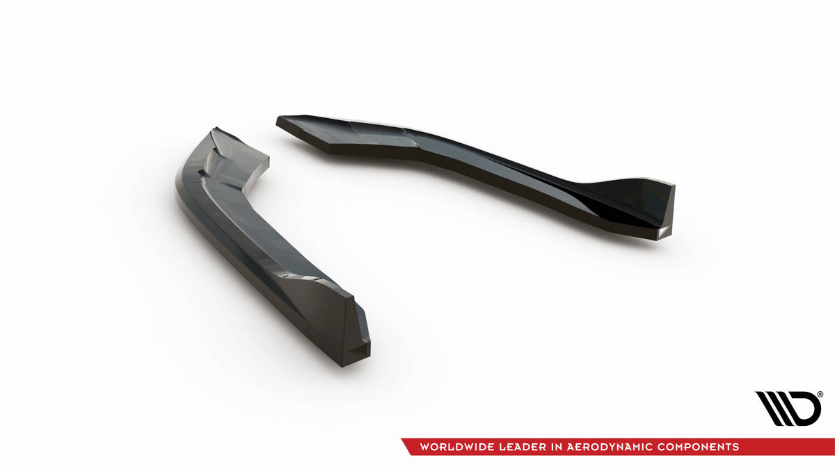 Heck Ansatz Flaps Diffusor V.1 passend für BMW 4er Gran Coupe M-Paket F36 schwarz Hochglanz – Ansicht 6
