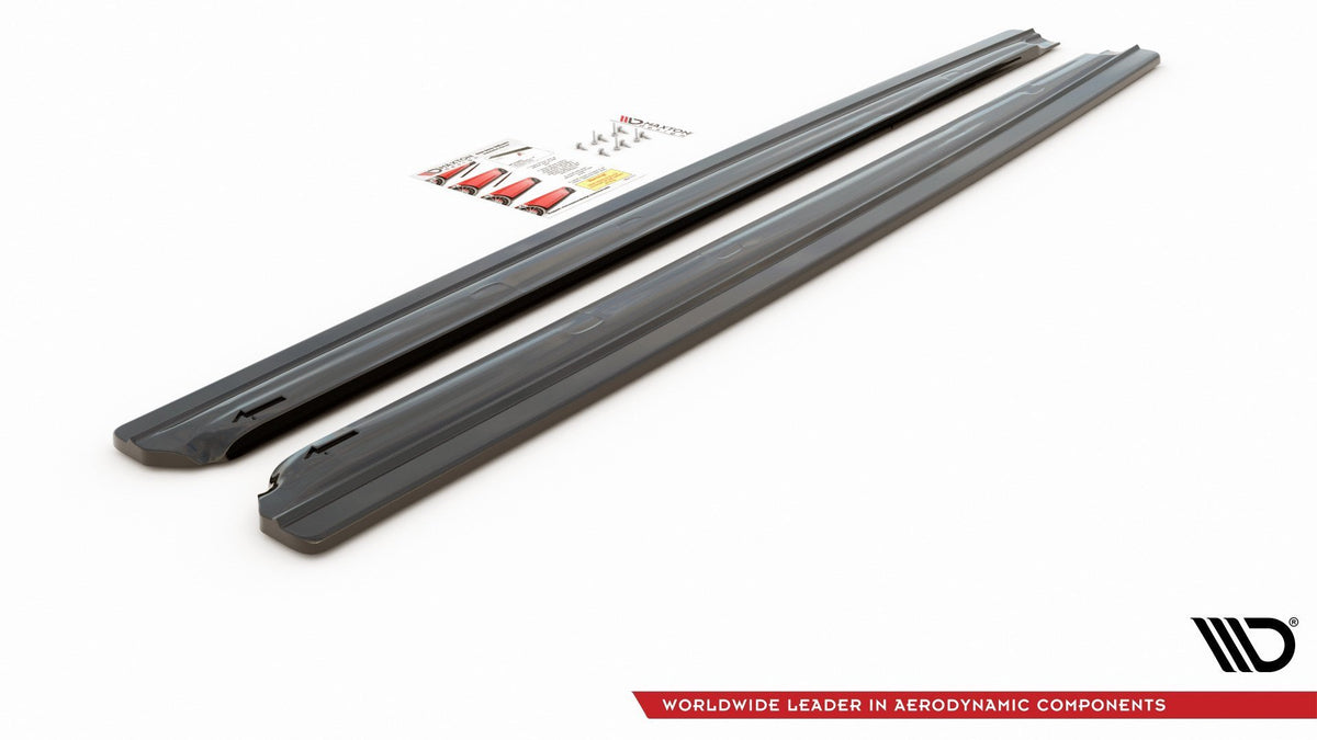 Street+ Seitenschweller Leisten passend für Seat Leon Cupra / FR SC Mk3 / Mk3 FL schwarz Hochglanz – Ansicht 8