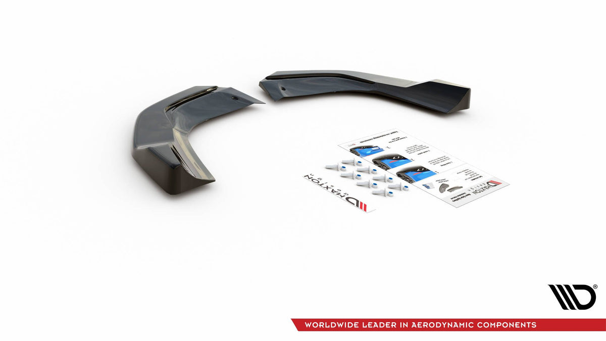 Heck Ansatz Flaps Diffusor passend für Mercedes-AMG A 45 S Aero Pack W177 schwarz Hochglanz – Ansicht 7