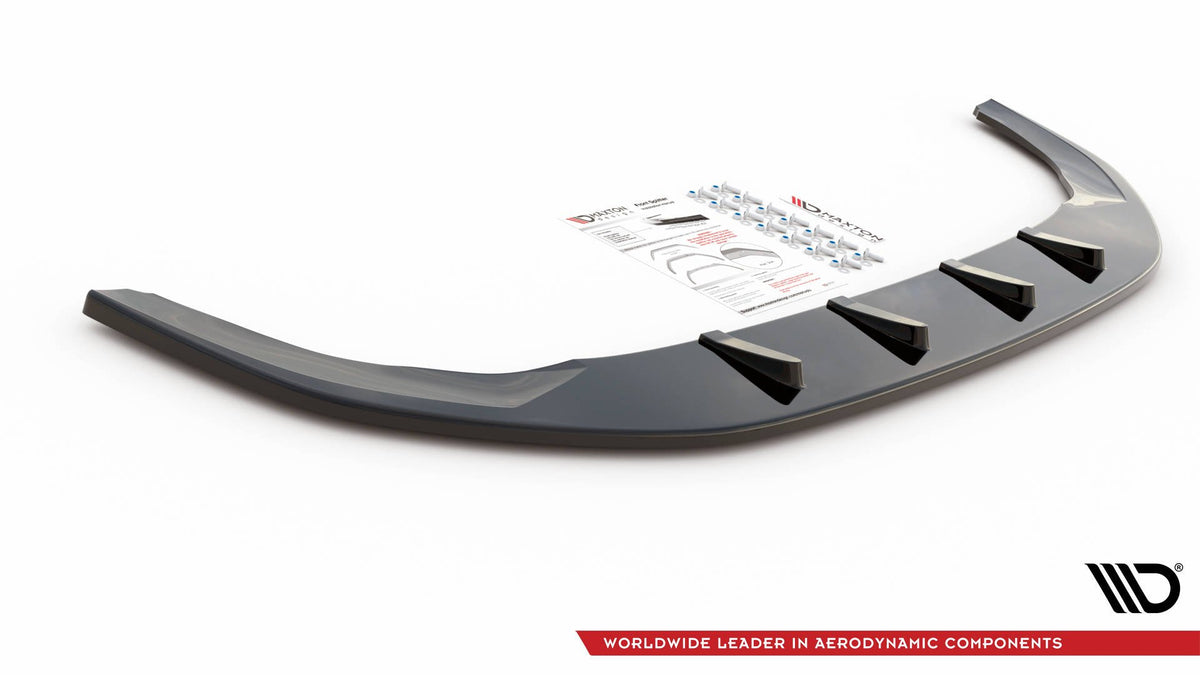 Street+ Spoilerlippe Front Ansatz passend für VW Golf GTI / GTE / GTD / R-Line Mk8 schwarz Hochglanz – Ansicht 7
