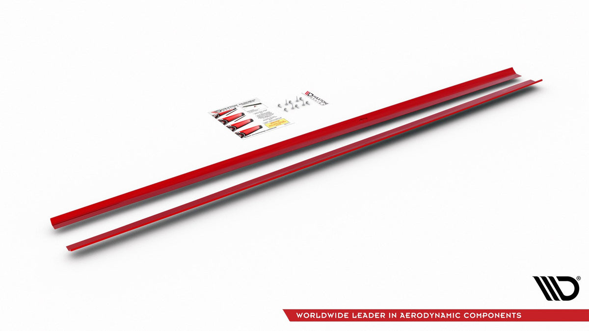 Side Skirts Diffusers VW Polo GTI / R-line Mk6 schwarz Hochglanz – Ansicht 5