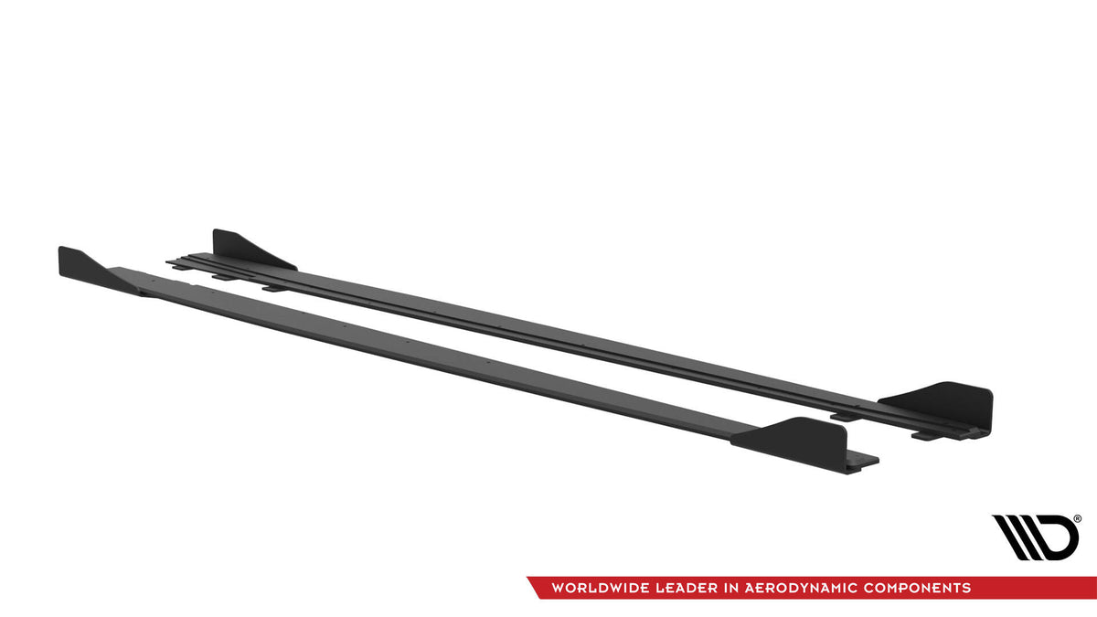 Street Pro Street+ Seitenschweller Leisten + Flaps passend für Audi S3 / A3 S-Line Limousine 8V schwarz Hochglanz – Ansicht 5
