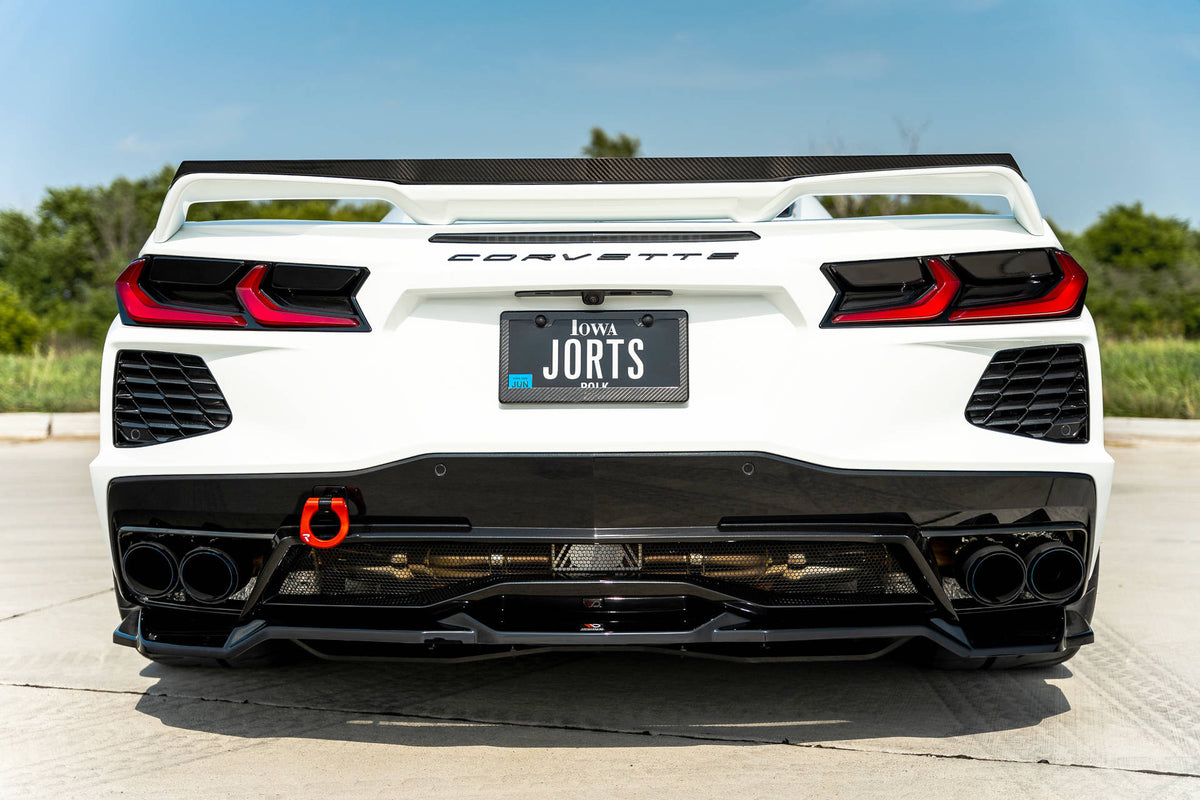 Heckansatz Chevrolet Corvette C8 schwarz Hochglanz – Ansicht 1