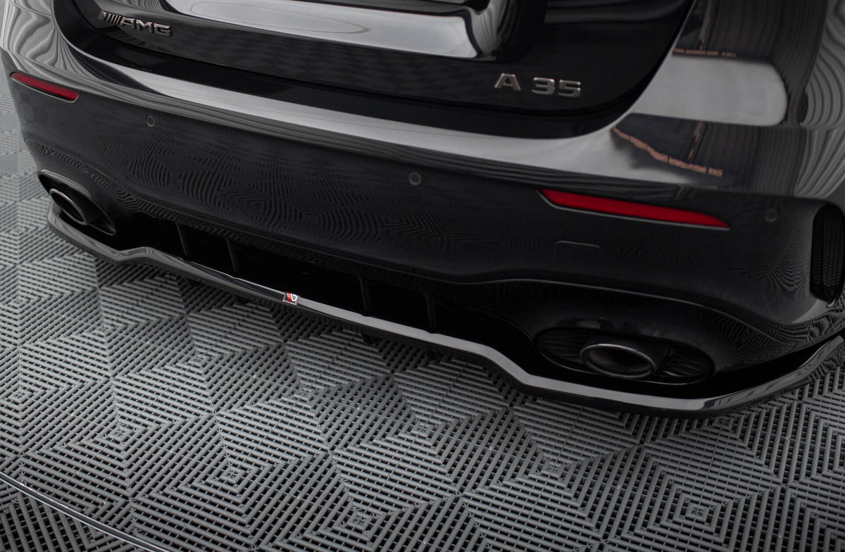Street+ Mittlerer Diffusor RACE passend für Mercedes-AMG A35 Hatchback W177 schwarz Hochglanz – Ansicht 4