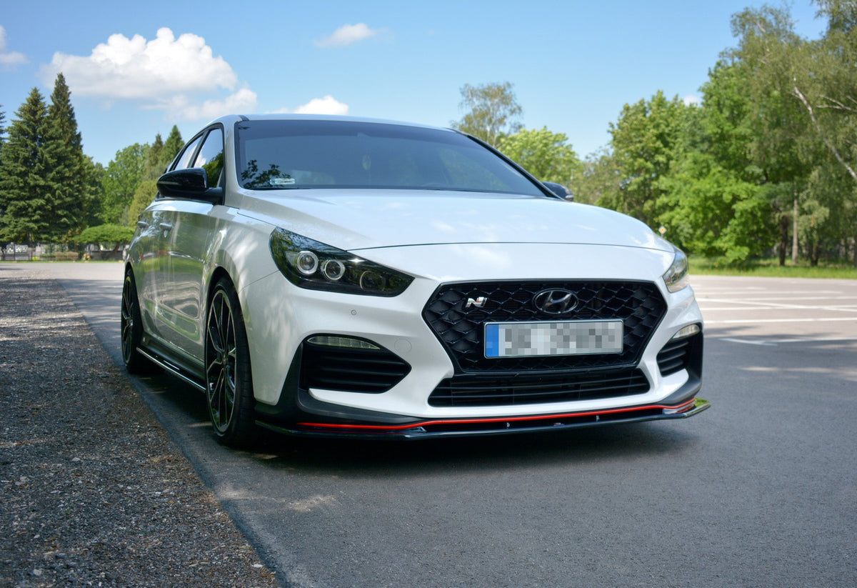 Front Ansatz V.1 für HYUNDAI I30 Mk3 N  schwarz Hochglanz – Ansicht 1