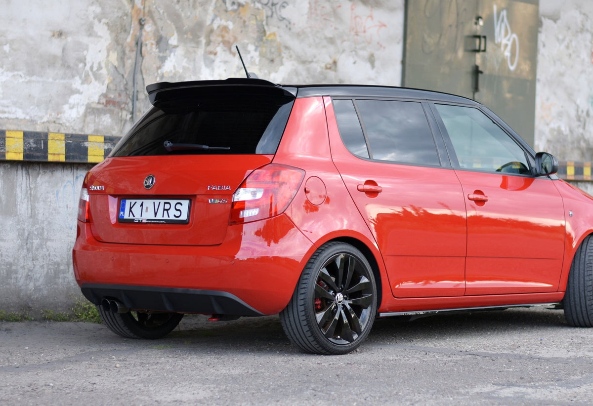 Heckspoiler Lippe Skoda Fabia RS Mk2 schwarz Hochglanz – Ansicht 1