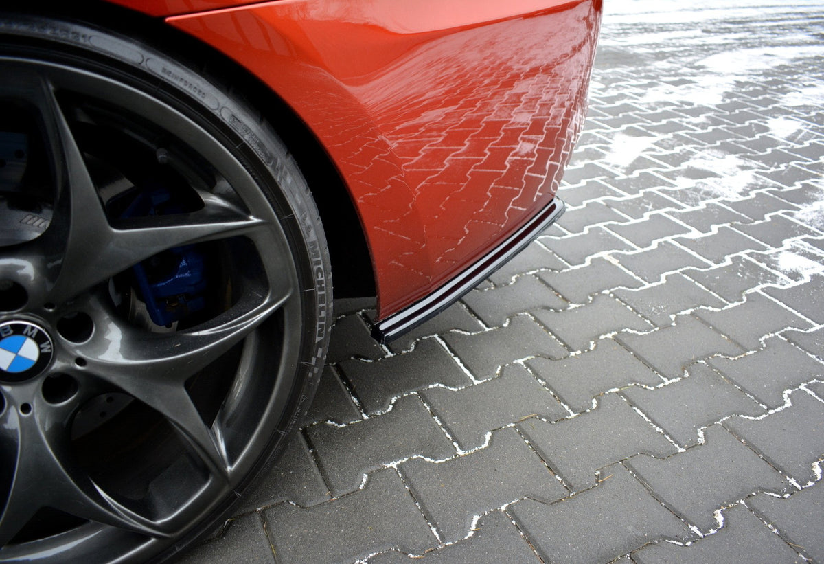 Heck Ansatz Flaps Diffusor passend für BMW M6 Gran Coupe / Coupe / Cabriolet F06 / F13 / F12 schwarz Hochglanz – Ansicht 2