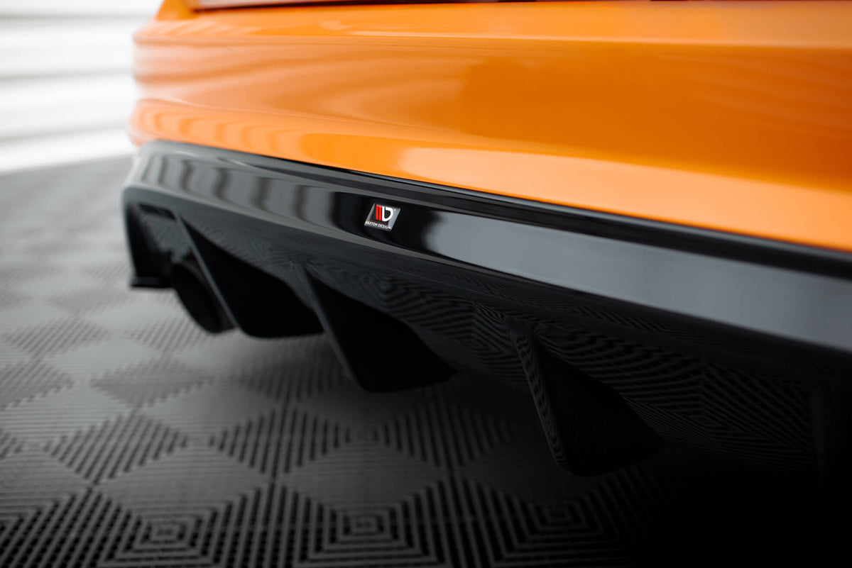 Diffusor Heck Ansatz passend für Ford Focus ST Mk2 FL schwarz Hochglanz – Ansicht 5