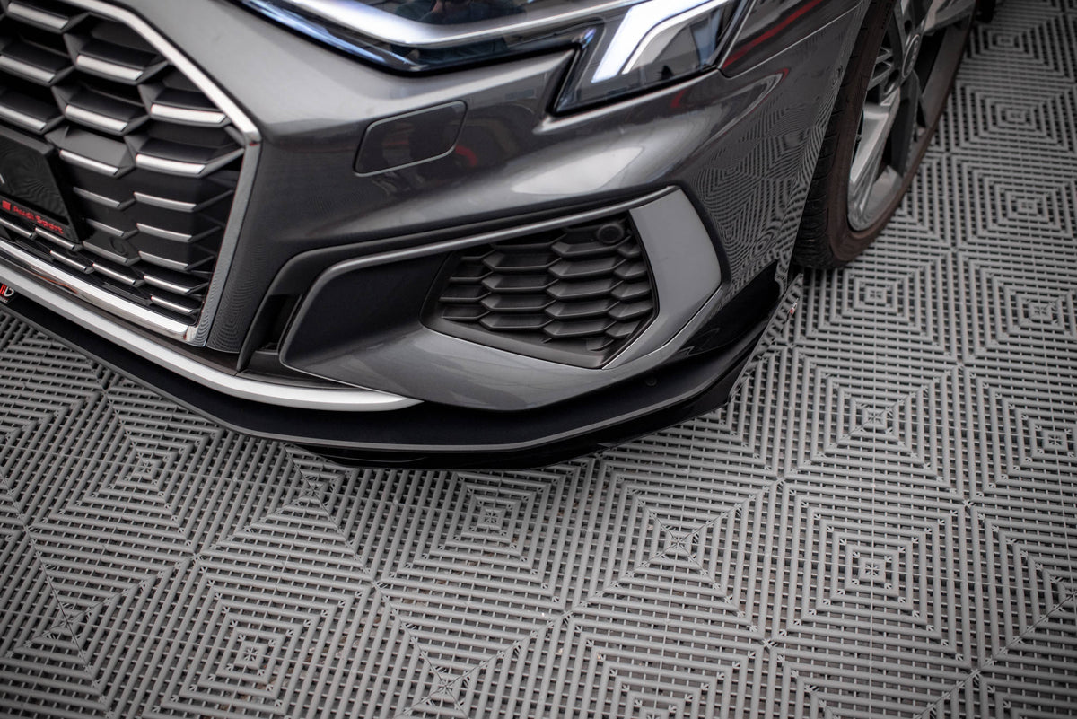 Front Stoßstange Flaps passend für Audi S3/A3 S-Line 8Y schwarz Hochglanz – Ansicht 3