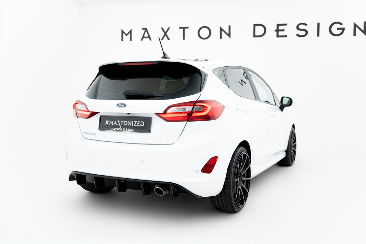 Diffusor Heck Ansatz passend für Ford Fiesta Mk8 ST-Line schwarz Hochglanz – Ansicht 1